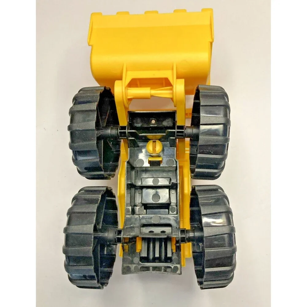 Yellow Plastic Toy Front Loader Construction Vehicle Bulldozer Kids Truck